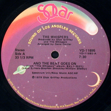 The Whispers : And The Beat Goes On (12", Single, Bla)