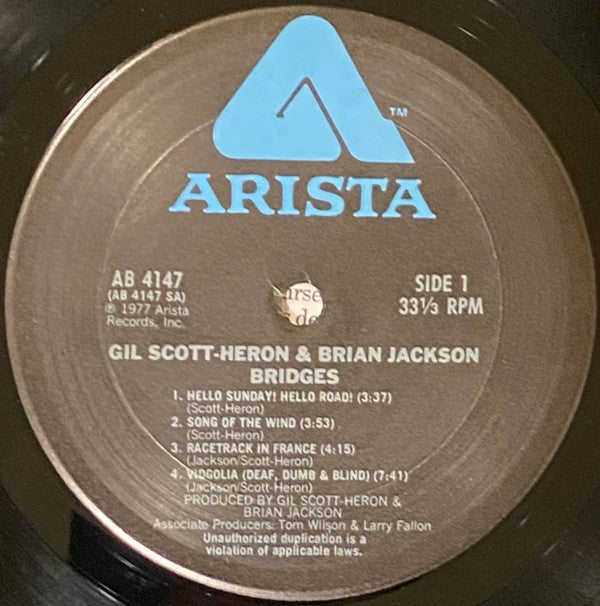 Gil Scott-Heron & Brian Jackson : Bridges (LP, Album, San)