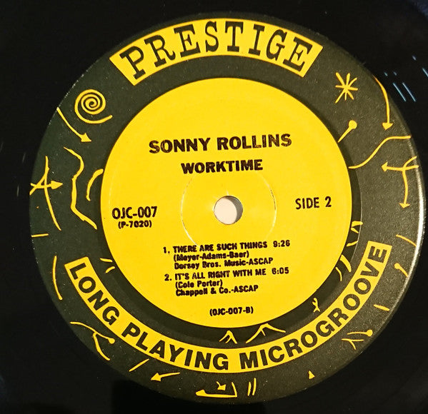 Sonny Rollins : Worktime (LP, Album, Mono, RE)