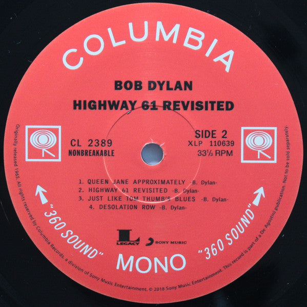 Bob Dylan : Highway 61 Revisited (LP, Album, M/Print, RE, 180)