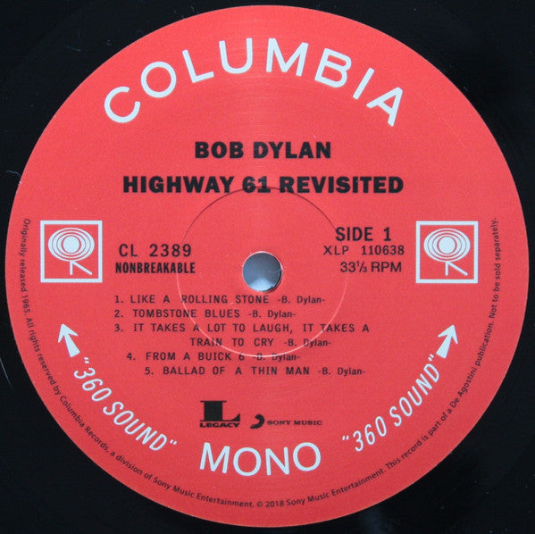 Bob Dylan : Highway 61 Revisited (LP, Album, M/Print, RE, 180)