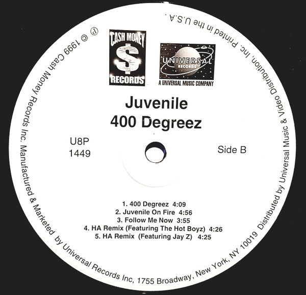 Juvenile (2) : 400 Degreez (LP, Promo, Smplr)