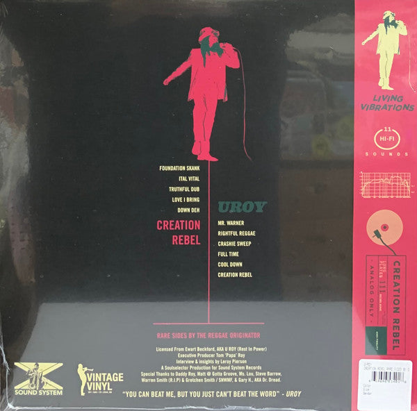 U-Roy : Creation Rebel: Rare Sides By The Reggae Originator (LP, Ltd, Cle)