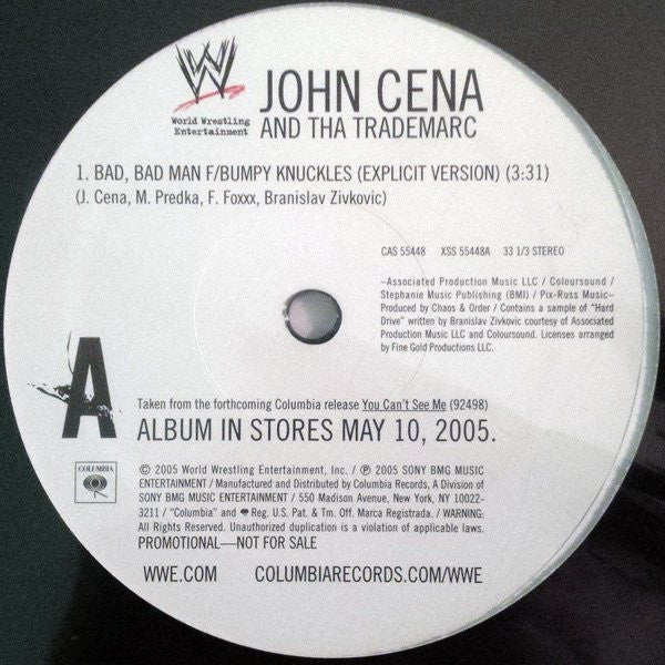 John Cena And Trademarc : Bad, Bad Man / The Time Is Now (12")