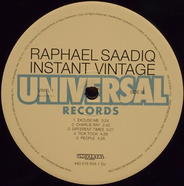 Raphael Saadiq : Instant Vintage (2xLP, Album, Promo, Gat)