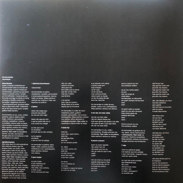 Tim Bernardes : Recomeçar (LP, Album, RE)