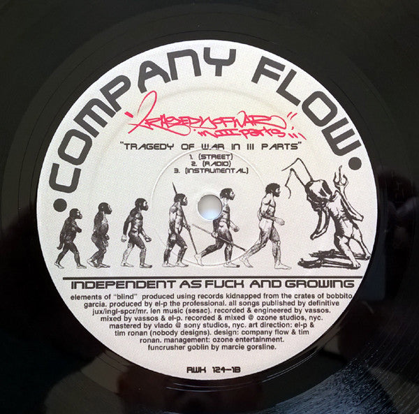Company Flow : Blind B/W Tragedy Of War In III Parts / 8 Steps (Lost Mix) (12", Single)