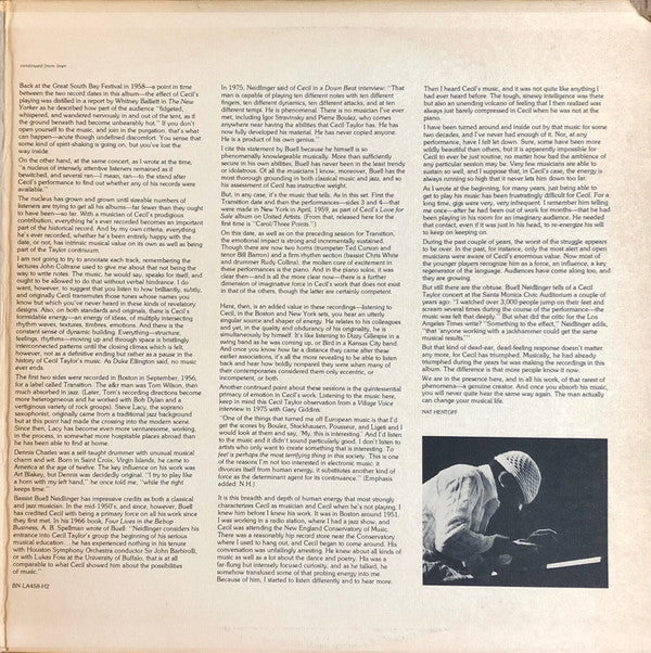 Cecil Taylor : In Transition (2xLP, Comp, Mono, Res)