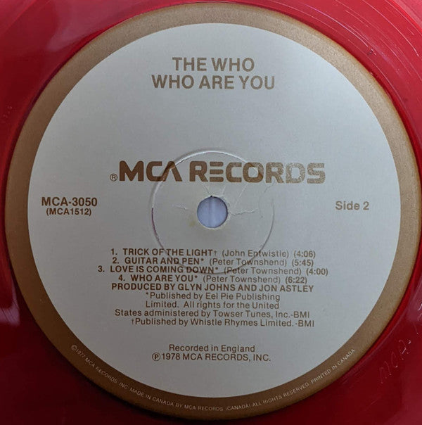 The Who : Who Are You (LP, Album, Red)