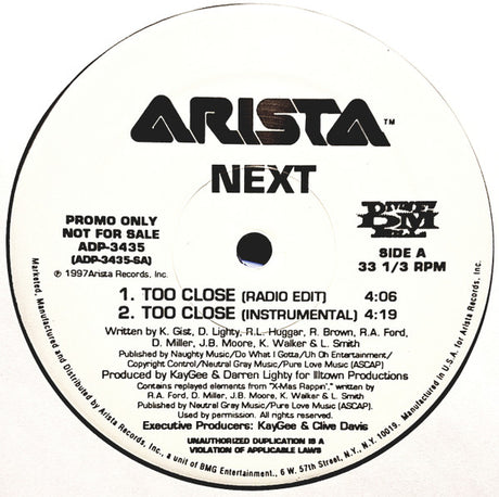 Next (2) : Too Close (12", Promo)