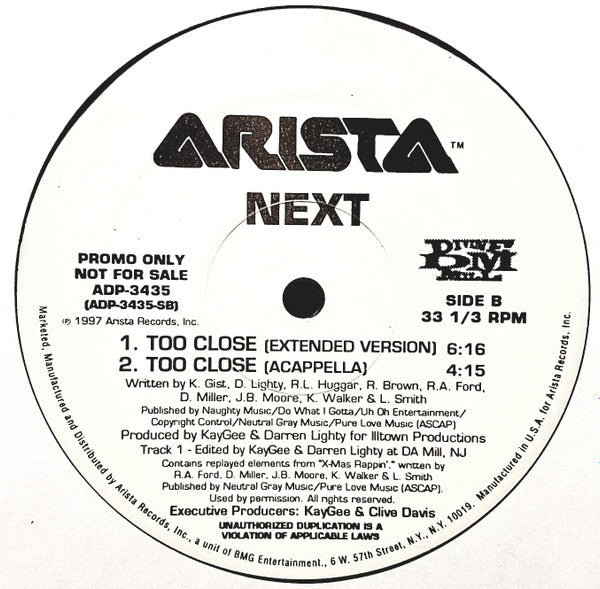 Next (2) : Too Close (12", Promo)