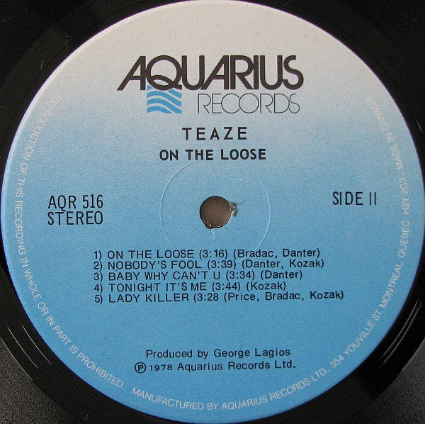 Teaze : On The Loose (LP, Album)