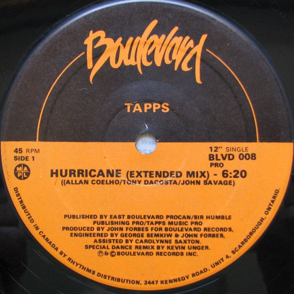 Tapps : Hurricane (12")