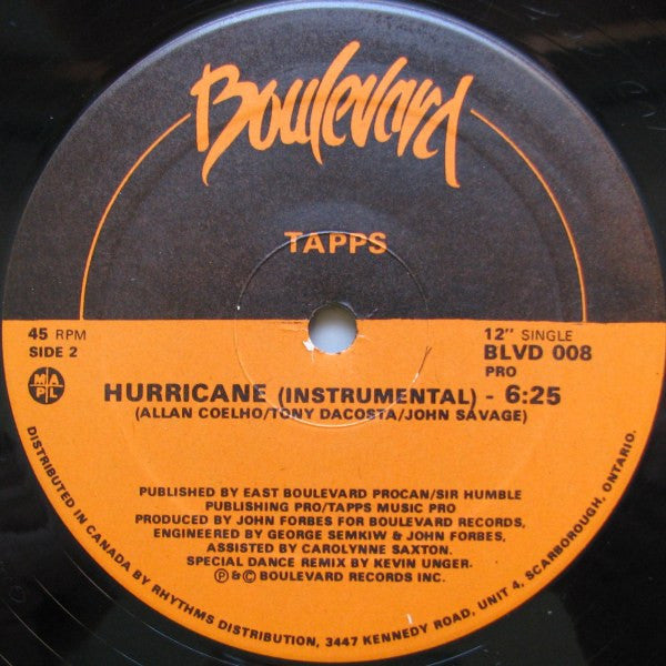 Tapps : Hurricane (12")
