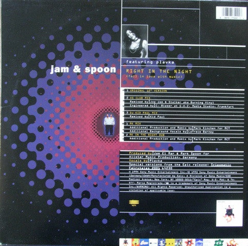 Jam & Spoon Featuring Plavka : Right In The Night (Fall In Love With Music) (12")