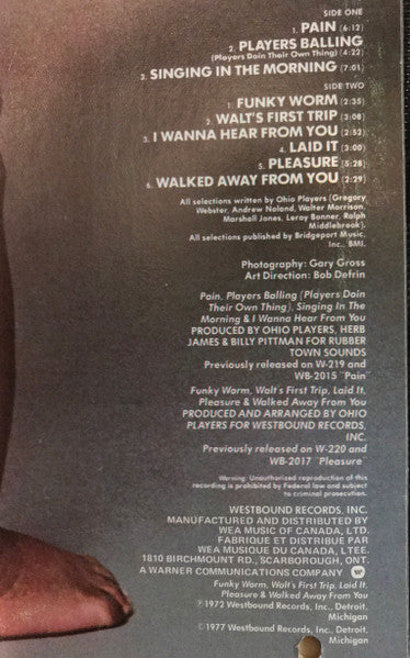 Ohio Players : The Best Of The Early Years Volume One (LP, Comp)