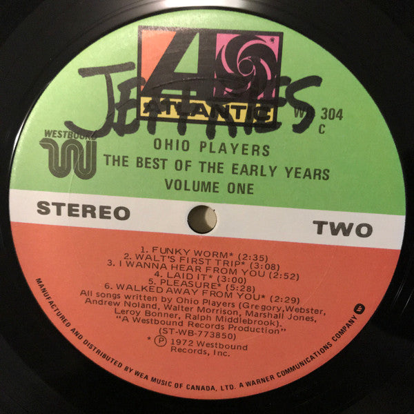 Ohio Players : The Best Of The Early Years Volume One (LP, Comp)