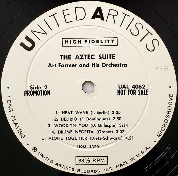 Art Farmer And His Orchestra : The Aztec Suite (LP, Album, Mono, Promo)