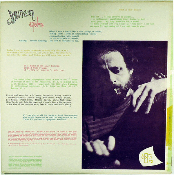 Barre Phillips : Journal Violone (LP, Album)