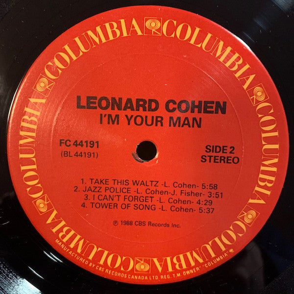Leonard Cohen : I'm Your Man (LP, Album)