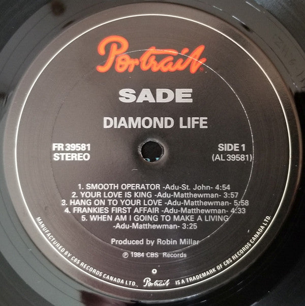 Sade : Diamond Life (LP, Album, Gat)