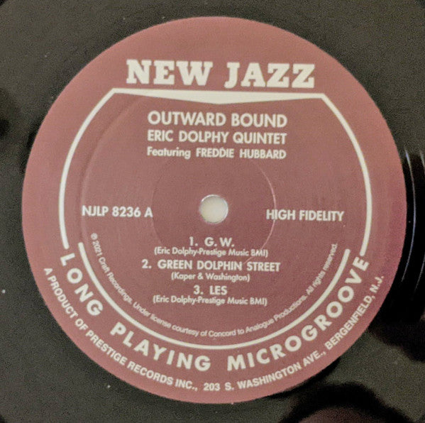Eric Dolphy Quintet : Outward Bound (LP, Album, RM, RP, 200)