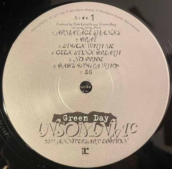 Green Day : Insomniac (LP, Album, RE, Mad + LP, S/Sided, Etch + Dlx, Ltd,)