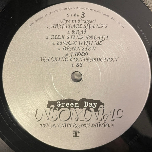 Green Day : Insomniac (LP, Album, RE, Mad + LP, S/Sided, Etch + Dlx, Ltd,)