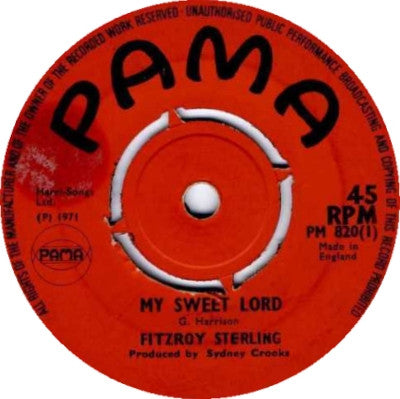 Fitzroy Sterling : My Sweet Lord (7", Single)