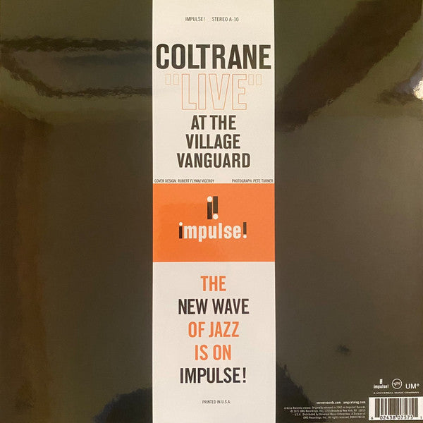 John Coltrane : "Live" At The Village Vanguard (LP, Album, Promo, RE, 180)