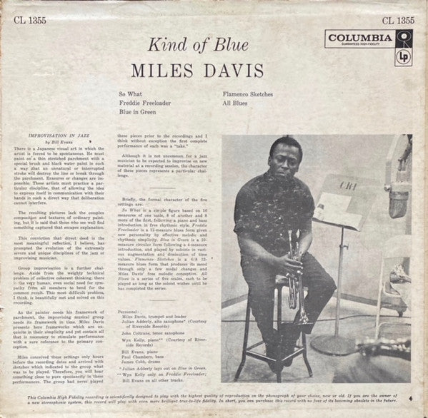 Miles Davis : Kind Of Blue (LP, Album, Mono, Ter)