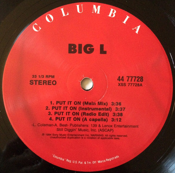 Big L : Put It On (12", RE)