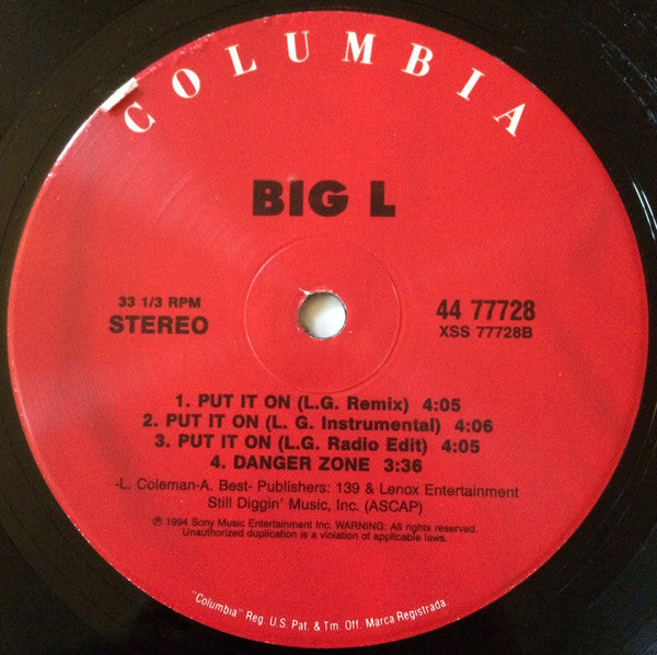 Big L : Put It On (12", RE)