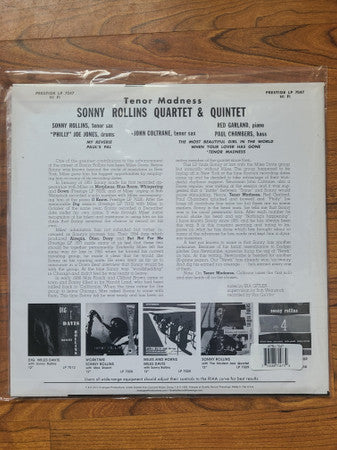 Sonny Rollins Quartet : Tenor Madness (LP, Album, Mono, Ltd, RE, RP, 180)