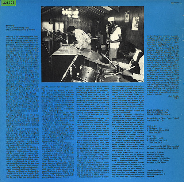 Walt Dickerson Trio : Serendipity (LP, Album)