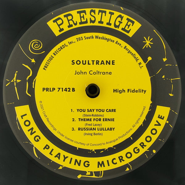 John Coltrane With Red Garland : Soultrane (LP, Album, Mono, Ltd, RE, RP, 180)