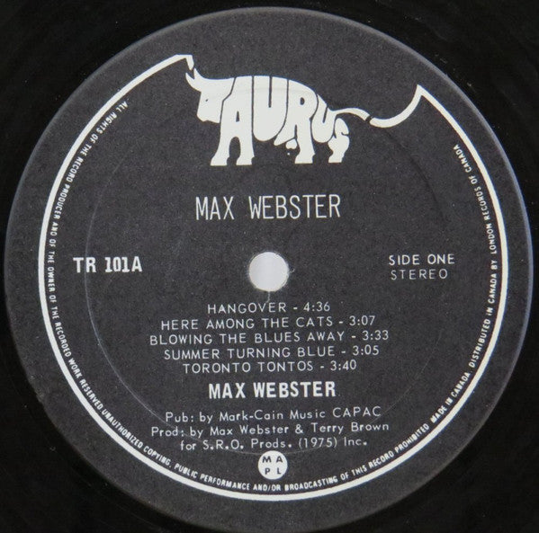 Max Webster : Max Webster (LP, Album)