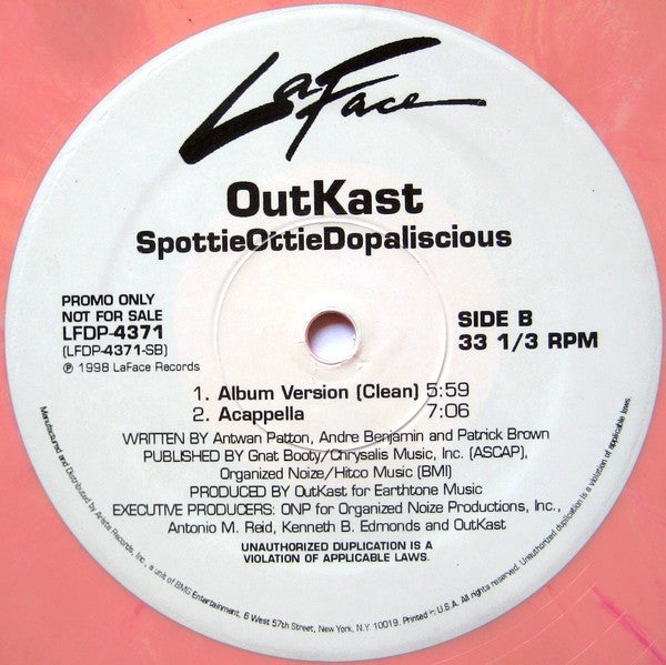 OutKast : SpottieOttieDopaliscious (12", Promo, Pin)