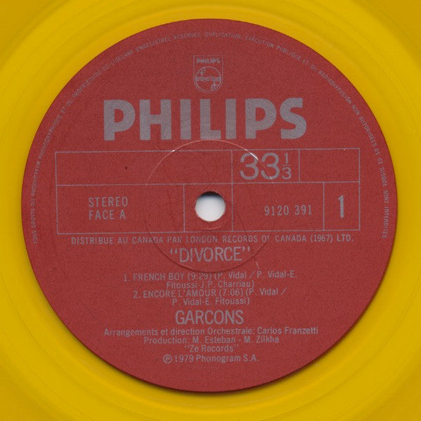 Garçons : Divorce (LP, Album, Ltd, Yel)