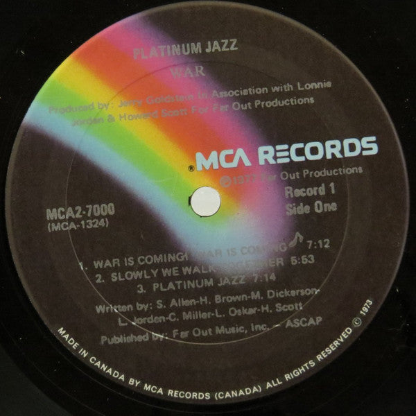 War : Platinum Jazz (2xLP, Album, Comp, Gat)