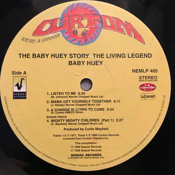 Baby Huey : The Baby Huey Story - The Living Legend (LP, Album, RE, RM, Gat)