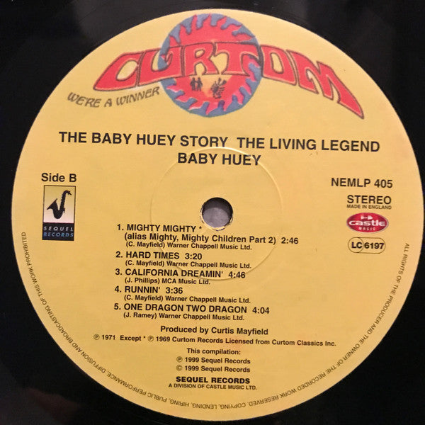 Baby Huey : The Baby Huey Story - The Living Legend (LP, Album, RE, RM, Gat)