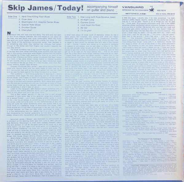 Skip James : Skip James Today! (LP, Album, RP, Pit)