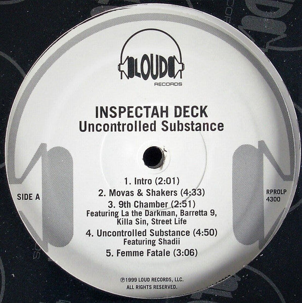 Inspectah Deck : Uncontrolled Substance (2xLP, Album, Promo, Cle)