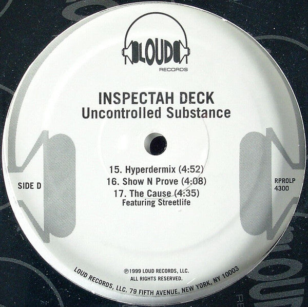Inspectah Deck : Uncontrolled Substance (2xLP, Album, Promo, Cle)