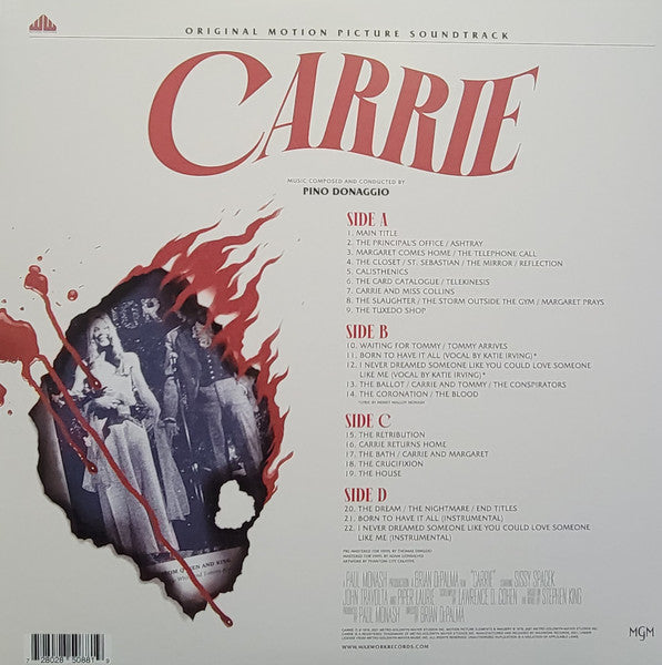 Pino Donaggio : Carrie (Original Motion Picture Soundtrack) (2xLP, Album, Club, RE, RM, Red)