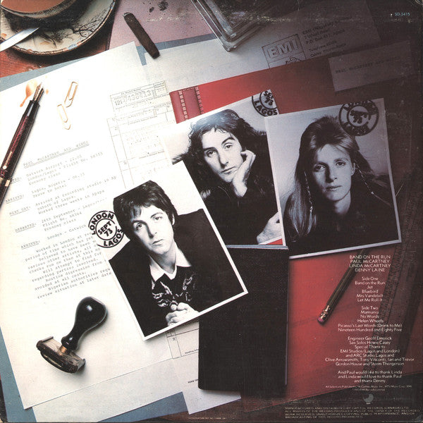 Wings (2) : Band On The Run (LP, Album)