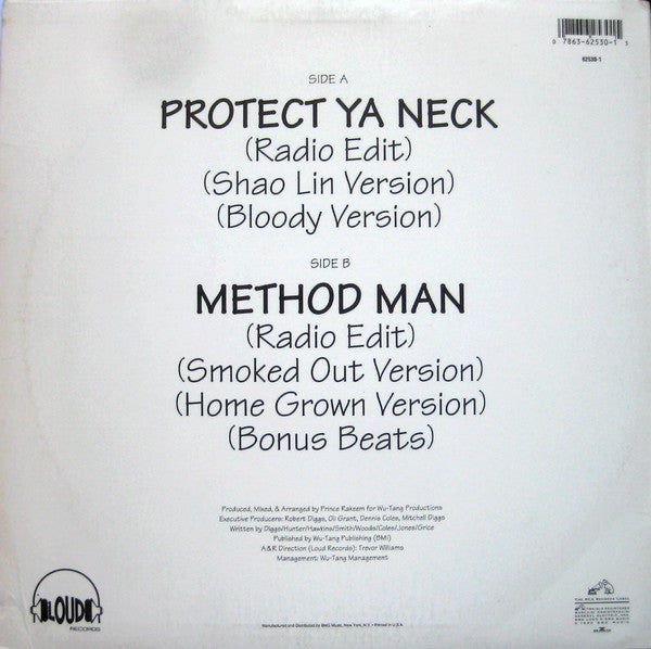 Wu-Tang Clan : Protect Ya Neck (12")