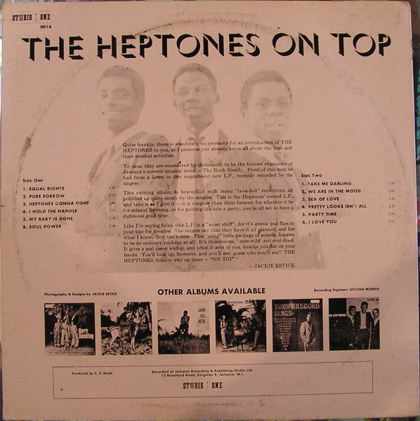 The Heptones : On Top (LP, Album, RP)