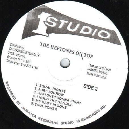 The Heptones : On Top (LP, Album, RP)